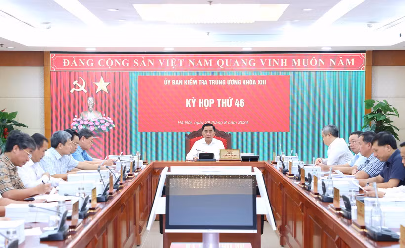 Quang cảnh Kỳ họp thứ 46 Ủy ban Kiểm tra Trung ương. (Ảnh: Phương Hoa/TTXVN)