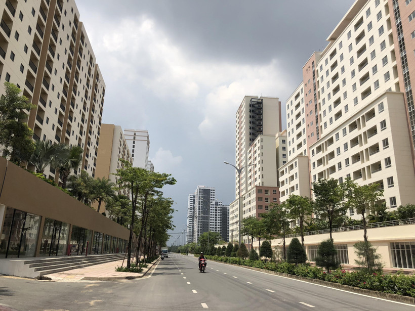 Một góc Khu Đô thị mới Thủ Thiêm. (Ảnh: Quang Nhựt/TTXVN) 