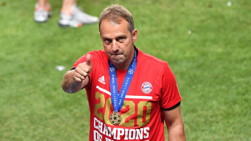 Hansi Flick đã giành được 'cú ăn ba' ngay khi lên nắm quyền. (Nguồn: FcBayern)