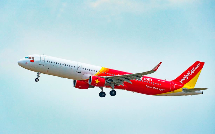 Máy bay của hãng hàng không Vietjet Air. (Ảnh: CTV/Vietnam+)