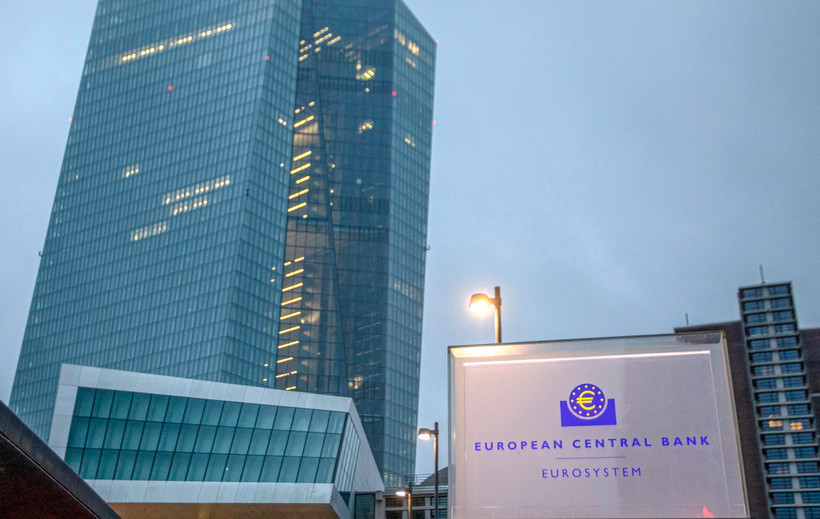Trụ sở Ngân hàng Trung ương châu Âu tại Frankfurt am Main, Đức. (Nguồn: AFP/TTXVN)