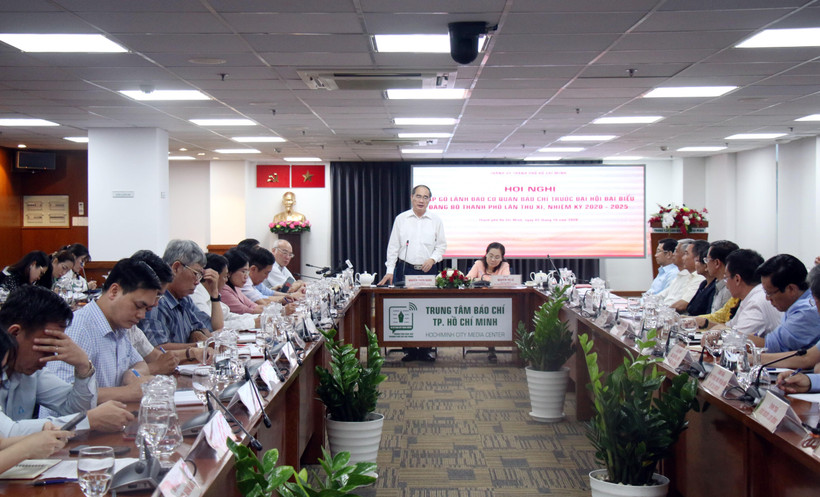 Quang cảnh buổi gặp gỡ. (Ảnh: Tiến Lực/TTXVN)