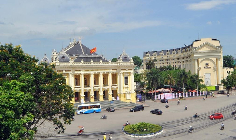 Quảng trường Cách mạng tháng Tám, Hà Nội. (Ảnh: Nhật Anh/TTXVN)