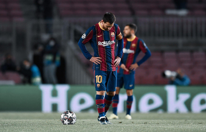 Messi và đồng đội nhận thảm bại ngay trên sân nhà. (Nguồn: Getty Images)