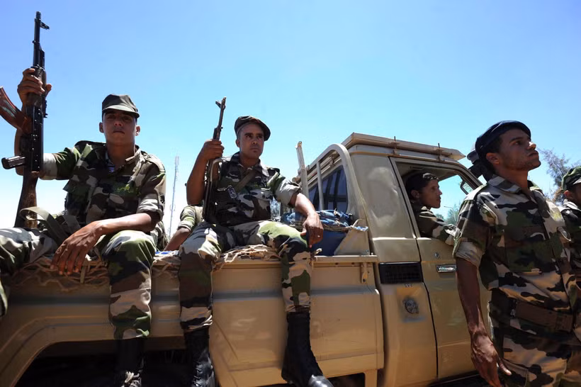 Binh sỹ quân đội Algeria tại thành phố Tindouf. (Ảnh: AFP/TTXVN)
