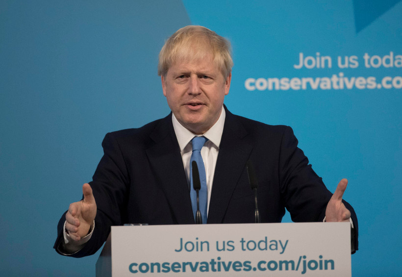 Ông Boris Johnson phát biểu tại London, Anh ngày 23/7/2019, sau khi được bầu làm Chủ tịch đảng Bảo thủ. (Ảnh: THX/TTXVN)