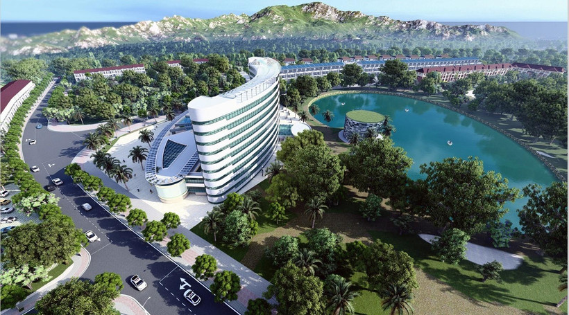 Dự án Khu đô thị thương mại - du lịch Apec Golden Valley Mường Lò do Công ty cổ phần Đầu tư BG Group - đơn vị thành viên của Công ty cổ phần tập đoàn APEC Group thực hiện. (Ảnh: TTXVN phát)