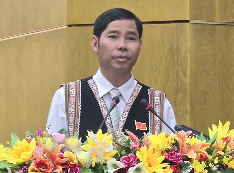 Ông Trần Minh Sơn tái đắc cử chức Chủ tịch Ủy ban Mặt trận Tổ quốc Việt Nam tỉnh Gia Lai khóa XI, nhiệm kỳ 2024-2029. (Ảnh: TTXVN phát)