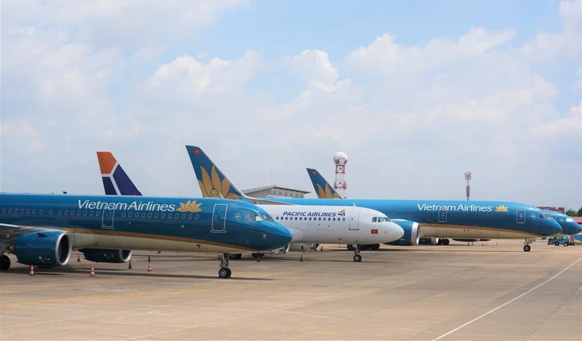 Pacific Airlines đang đối mặt với dòng tiền thiếu hụt, nợ quá hạn lớn đe dọa mất khả năng thanh toán và phải chấm dứt hoạt động. (Ảnh: CTV/Vietnam+)