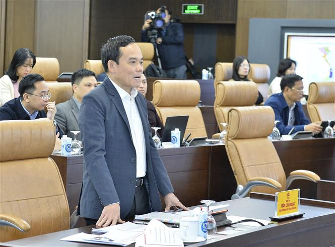 Phó Thủ tướng Trần Lưu Quang phát biểu chỉ đạo. (Ảnh: Minh Đức/TTXVN)