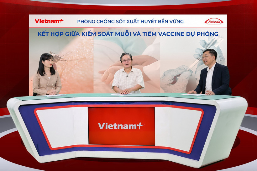 Phó Giáo sư-Tiến sỹ-bác sỹ Phạm Quang Thái cùng bác sỹ Trương Hữu Khanh tại tọa đàm do Báo Điện tử VietnamPlus tổ chức.