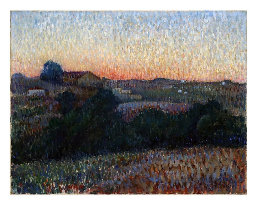 Tác phẩm “Những sườn đồi ở Deli Ibrahim (Algiers)” của vua Hàm Nghi. (Ảnh: TTXVN phát)