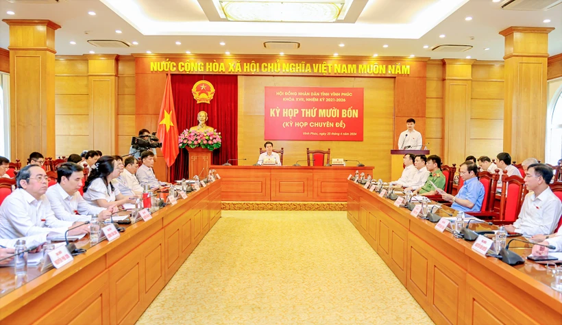 Toàn cảnh Kỳ họp thứ 14, HĐND tỉnh Vĩnh Phúc khóa XVII. (Nguồn: xaydungchinhsach.chinhphu.vn)