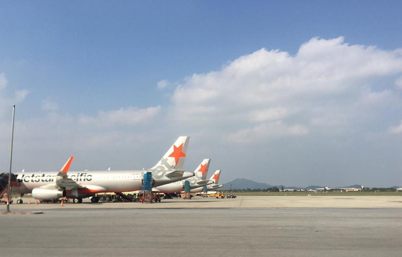 Máy bay của hãng hàng không Jetstar Pacific. (Ảnh: Tiến Sỹ/Vietnam+)