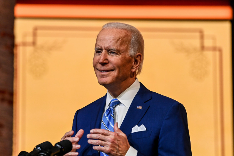 Ông Joe Biden phát biểu nhân dịp Lễ Tạ ơn tại Wilmington, bang Delaware ngày 25/11/2020. (Ảnh: AFP/TTXVN)
