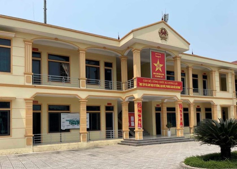 Trụ sở UBND xã Hưng Lợi (huyện Hưng Nguyên, Nghệ An). (Nguồn: Báo Lao Động)
