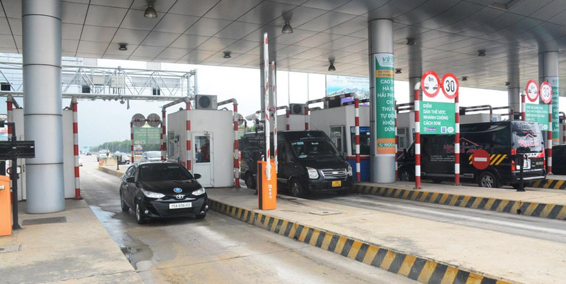 Đường cao tốc Hà Nội-Hải Phòng chỉ thu phí không dừng từ ngày 1/6. (Ảnh: Việt Hùng/Vietnam+)