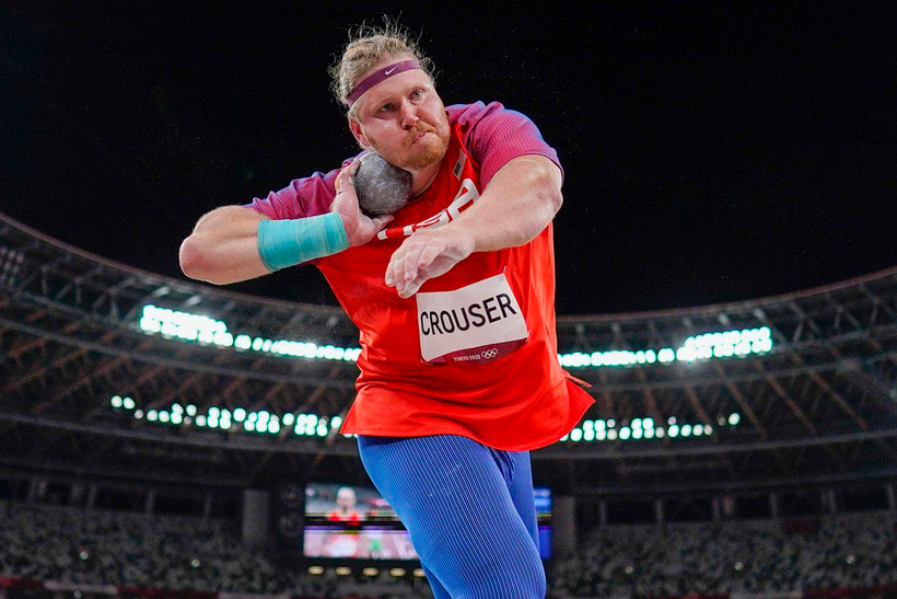 Ryan Crouser giành huy chương Vàng đẩy tạ tại Olympic Tokyo 2020. (Nguồn: Getty Images)