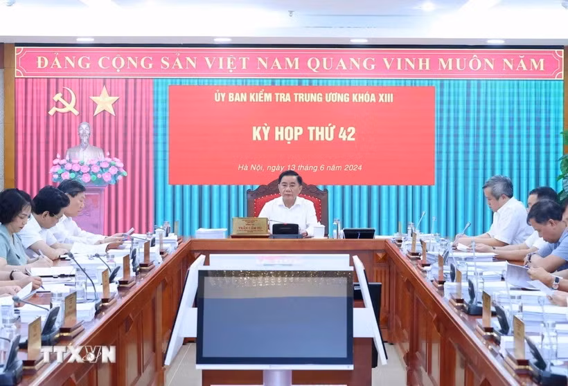 Ủy ban Kiểm tra Trung ương khóa XIII họp Kỳ thứ 42. (Ảnh: Phương Hoa/TTXVN)