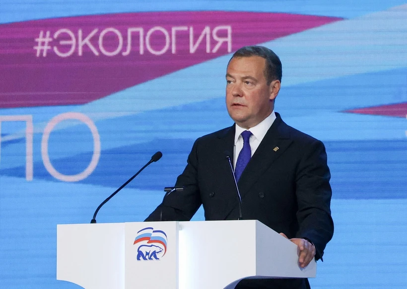 Phó Chủ tịch Hội đồng An ninh Liên bang Nga, ông Dmitry Medvedev. (Ảnh: AFP/TTXVN)