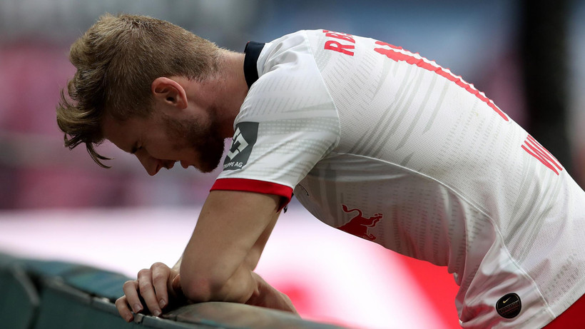 Werner không thể tiếp tục ghi bàn để giúp RB Leipzig chiến thắng. (Nguồn: Getty Images)