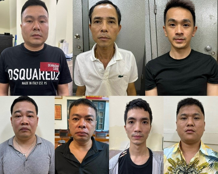 Các đối tượng bị bắt giữ (Ảnh: Công an Hà Nội)