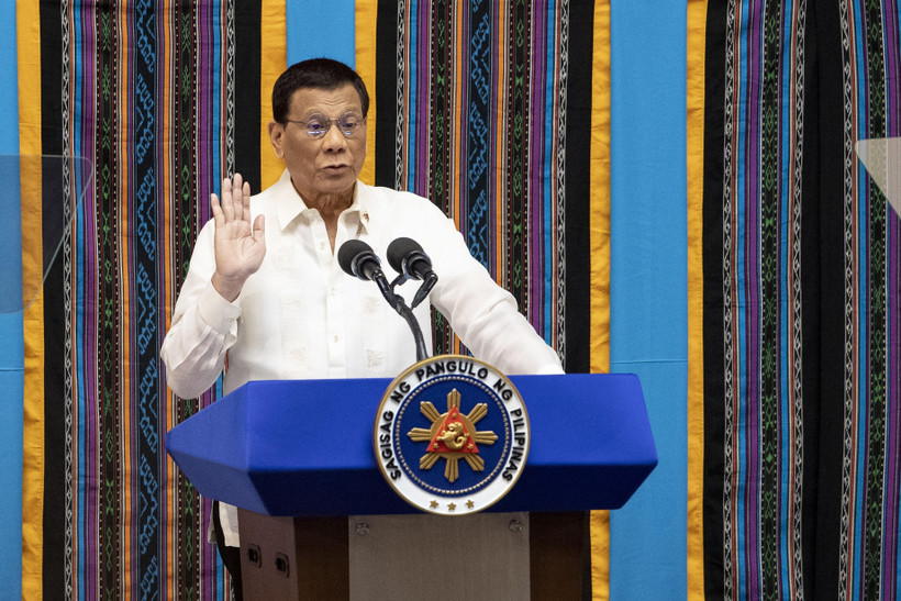 Tổng thống Philippines Rodrigo Duterte phát biểu tại Manila. (Ảnh: AFP/TTXVN)