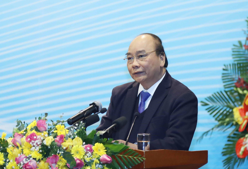 Thủ tướng Nguyễn Xuân Phúc phát biểu chỉ đạo hội nghị. (Ảnh: Thống Nhất/TTXVN)