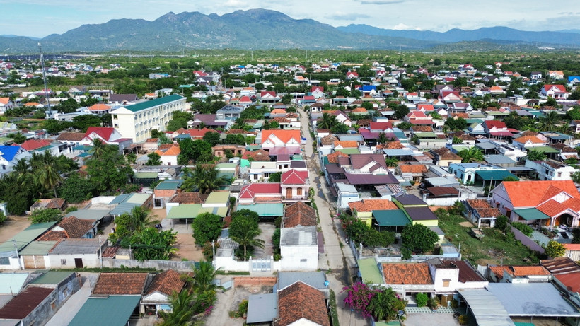 Xã nông thôn mới Phước Hữu (Ninh Phước, Ninh Thuận) nơi có đông đồng bào Chăm sinh sống. (Ảnh: Nguyễn Thành/TTXVN)