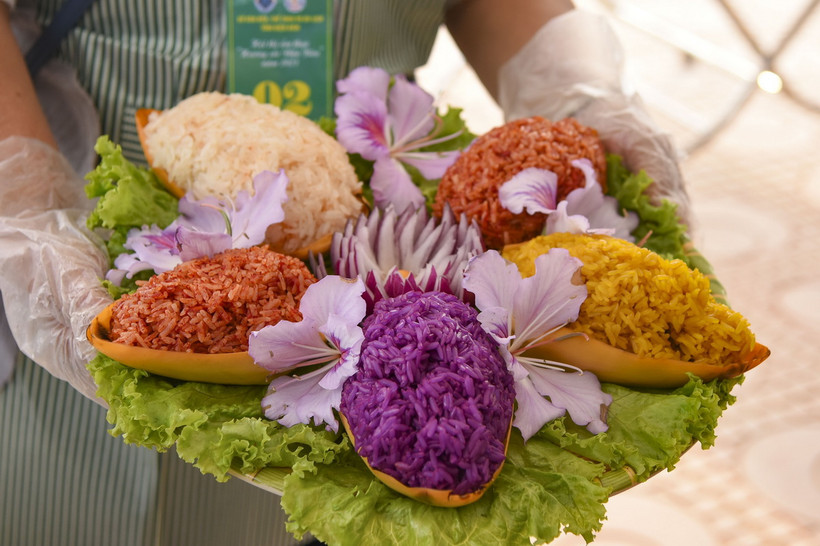 Xôi nếp nương Điện Biên. (Ảnh: Xuân Tư/TTXVN)