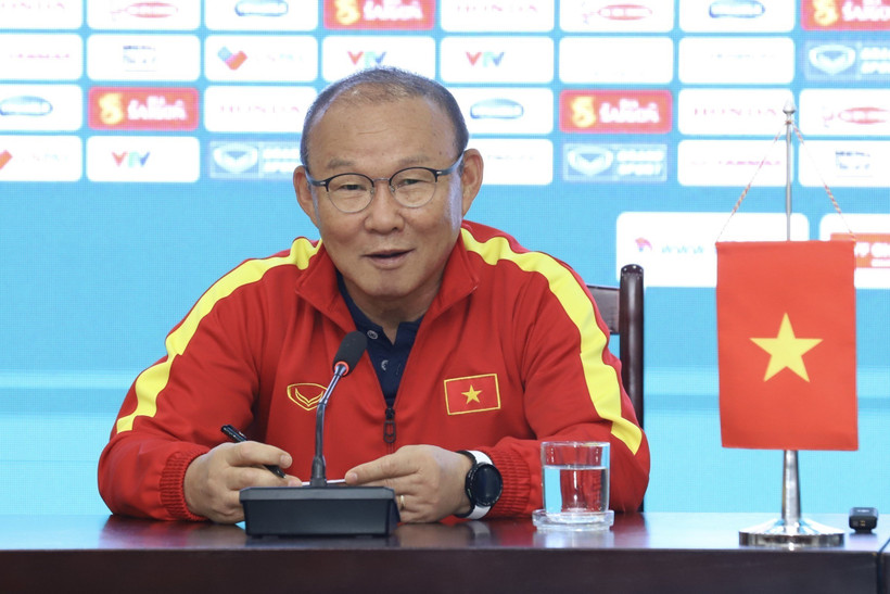 Huấn luyện viên Park Hang-seo khẳng định đội tuyển Việt Nam đã chuẩn bị tốt cho AFF Cup 2022. (Ảnh: TTXVN) 