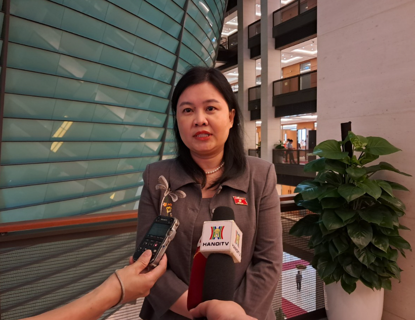 Đại biểu Quốc hội Nguyễn Phương Thủy, Đoàn Đại biểu Quốc hội thành phố Hà Nội. (Ảnh: Hùng Võ/Vietnam+)