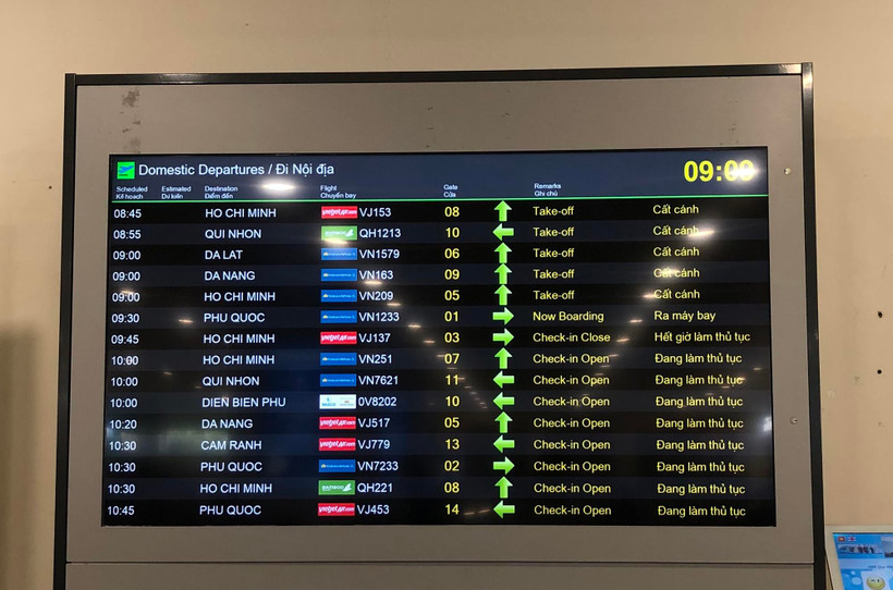 Không gặp cảnh quá tải về hạ tầng, tỷ lệ chuyến bay đúng giờ của các hãng hàng không Việt Nam tăng vọt trong tháng 3-5/2019 vừa qua. (Ảnh: CTV/Vietnam+)