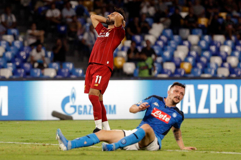 Salah bất lực trước Napoli. (Nguồn: Getty Images)