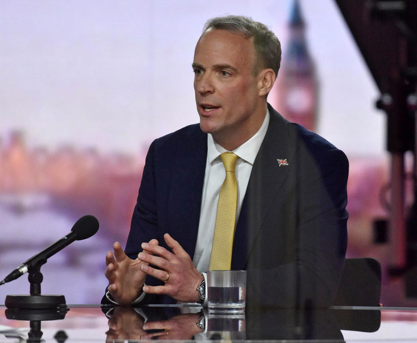 Ngoại trưởng Anh Dominic Raab. (Ảnh: AFP/TTXVN)