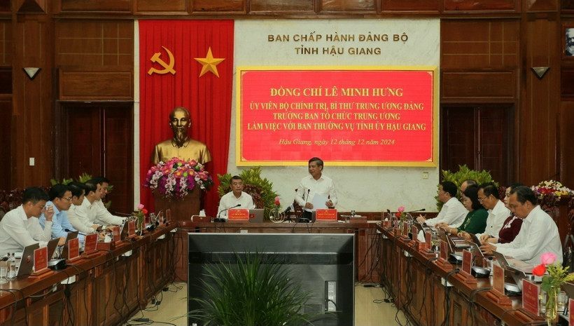 Ông Đồng Văn Thanh, Bí thư Tỉnh ủy, Chủ tịch UBND tỉnh Hậu Giang phát biểu. (Ảnh: Duy Khương/TTXVN)