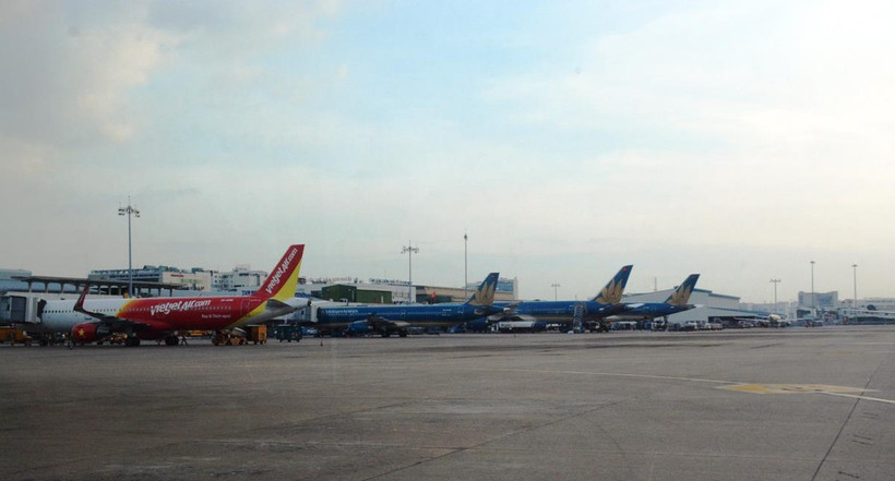 Máy bay của các hãng hàng không Việt Nam. (Ảnh: Việt Hùng/Vietnam+)