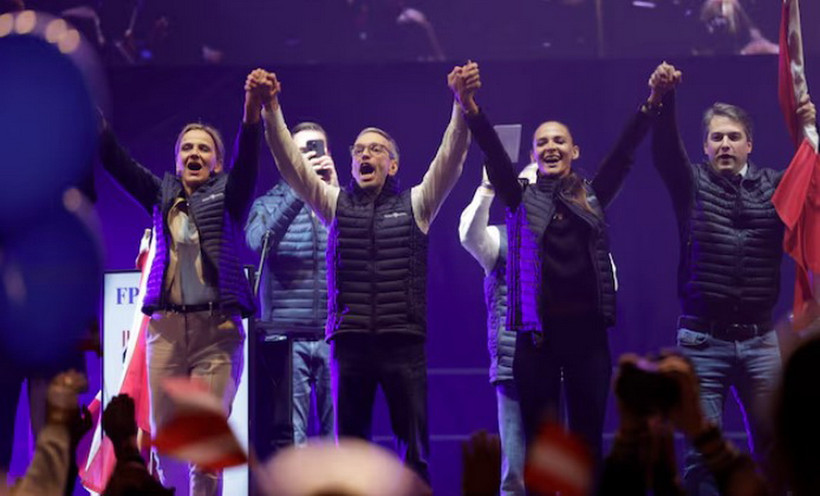 Người đứng đầu Đảng Tự do (FPOe) Herbert Kickl trong cuộc bầu cử cuối cùng tại Vienna, Áo, ngày 27/9/2024. (Nguồn: Reuters)