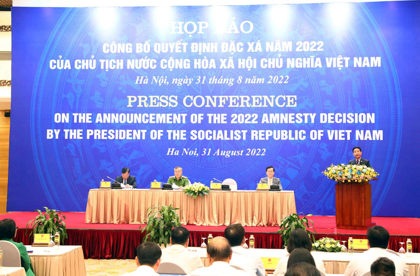 Quang cảnh buổi họp báo. (Ảnh: Phạm Kiên/TTXVN)