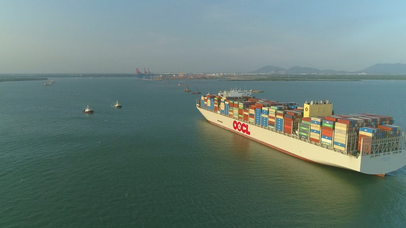 Hệ thống cảng nước sâu Cái Mép-Thị Vải (Bà Rịa-Vũng Tàu). (Ảnh: Hoàng Nhị/TTXVN)