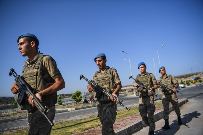 Binh sỹ Thổ Nhĩ Kỳ tuần tra. (Ảnh: AFP/TTXVN)