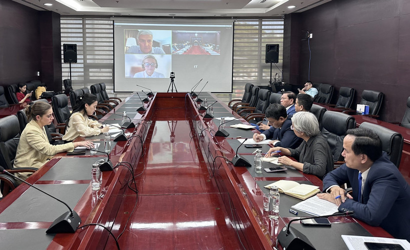 Quang cảnh buổi làm việc. (Ảnh: Trần Lê Lâm/TTXVN)