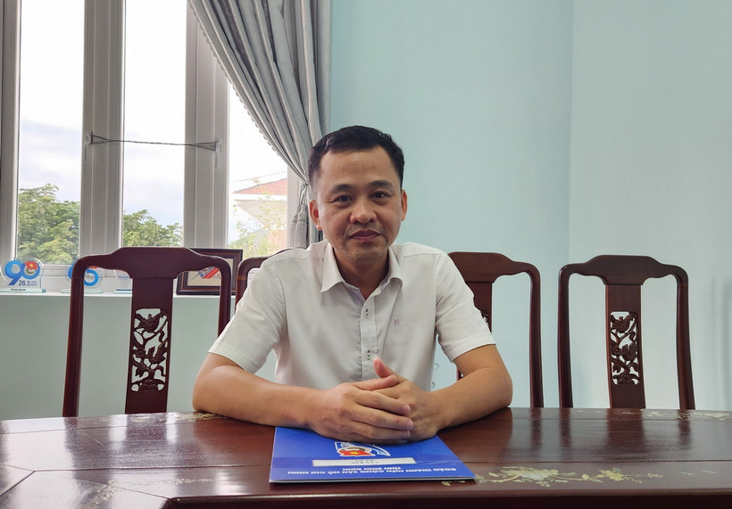 Anh Nguyễn Thành Trung, Bí thư Tỉnh đoàn Bình Định. (Ảnh: Sỹ Thắng/TTXVN)