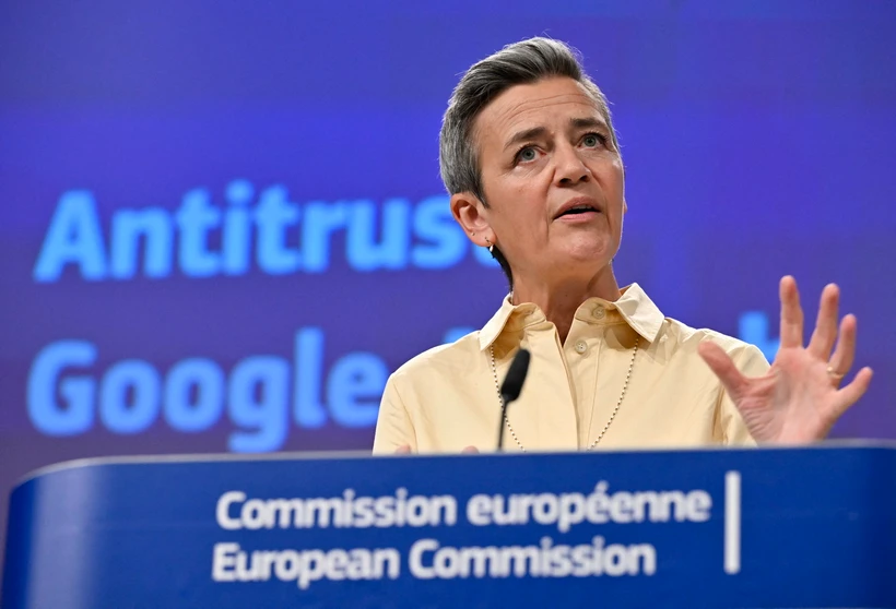 Ủy viên phụ trách vấn đề cạnh tranh của Liên minh châu Âu (EU) Margrethe Vestager. (Ảnh: AFP/TTXVN)