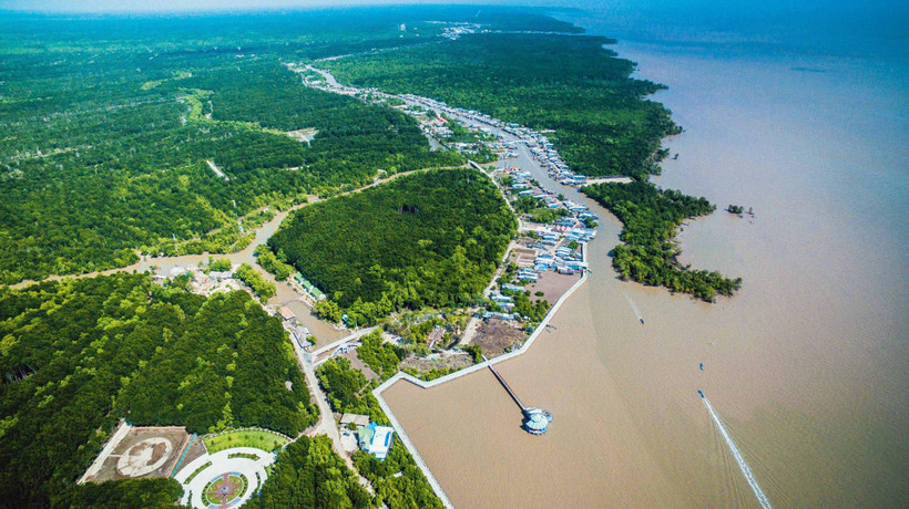 Khu dự trữ sinh quyển thế giới Mũi Cà Mau. (Ảnh: Trọng Đạt/TTXVN)