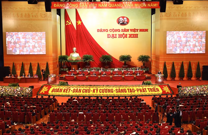 Phiên tham luận tại hội trường, sáng 27/1/2021. (Ảnh: TTXVN)