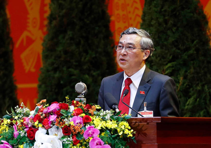 Đồng chí Mai Trực, Ủy viên Trung ương Đảng, Phó Chủ nhiệm Ủy ban Kiểm tra Trung ương trình bày tham luận. (Ảnh: TTXVN)