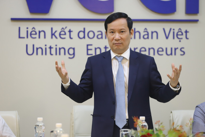 Chủ tịch Liên đoàn Thương mại và Công nghiệp Phạm Tấn Công. (Ảnh: Hoài Nam/Vietnam+)