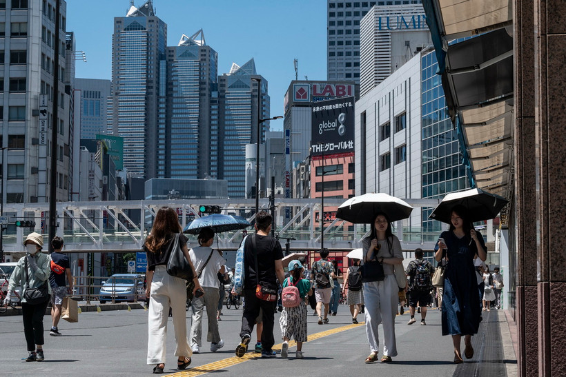 Đường phố tại Tokyo, Nhật Bản ngày 30/7/2023. (Ảnh: AFP/TTXVN)