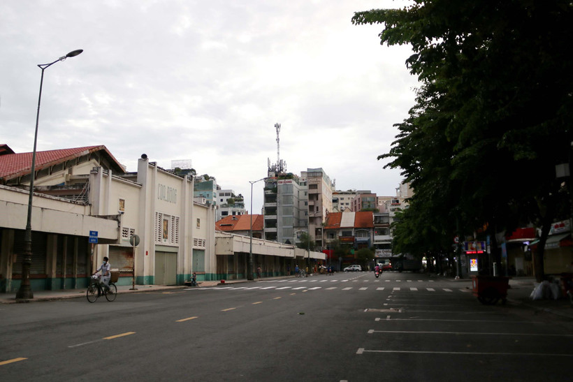 Thành phố Hồ Chí Minh tiếp tục thực hiện giãn cách xã hội 14 ngày. (Ảnh: Thanh Vũ/TTXVN)